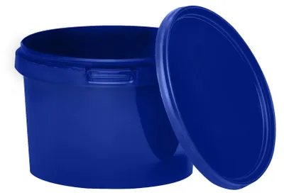 Image de BenBow Seau avec couvercle 0,5L x1000 bleu - qualité alimentaire, stable, hermétique, anti-fuite, inodore - seau en plastique avec anse - vide