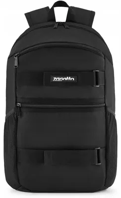 Immagine prodotto di Zaino sportivo da scuola da uomo, capiente, per skateboard, nero, ZAGATTO ZG917