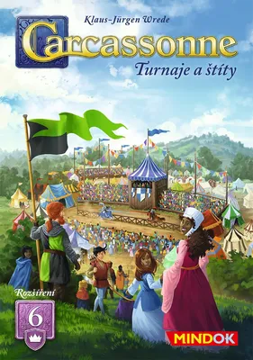 Zdjęcie produktu dla Mindok Carcassonne rozszerzenie 6: Turnieje i tarcze (2025)