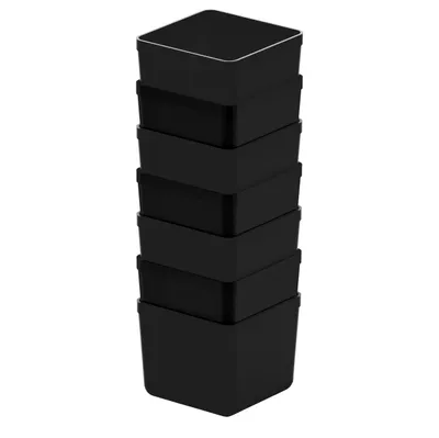 Produktbild von Set von 7 Kunststoffboxen auf Werkzeugen Unite Box 55x55x165 Schwarz