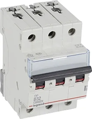Image de Interrupteur LS Legrand, 10 kA, B, 32 A/3 pôles, 3 TE, 1 pièce.