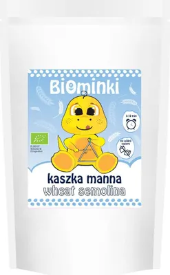 KASZKA MANNA BEZ DODATKU CUKRÓW BIO 200 g - BIOMINKI