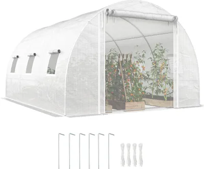 Produktbild von Outsunny Gewächshaus Foliengewächshaus ca. 3x4x2m Winterfest Tomatenhaus