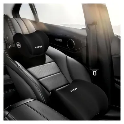 Produktbild von Ergonomische Kopfstütze und Lendenkissen für das Auto, Nackenkissen und Lordosenstütze für Autositze, Memory-Schaum Kopfstütze für Nacken- und Rückenschmerzlinderung
