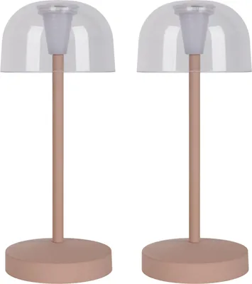 Produktbild von Näve Leuchten LED Außentischleuchte GOMBA mit LED Platine dimmbar LED Außentischleuchte GOMBA mit LED Platine dimmbar Außentischleuchten - 2er-Set Akku-/Tischleuchte "GOMBA" H: 18,5cm frosted almond, Tischlampe für den Außenbereich im Modern Style aus Metall und Kunststoff in beige, 18,5 cm hoch, Ø 8 cm, LED Platine – dimmbar – Berührungssensor – Akkubetrieb