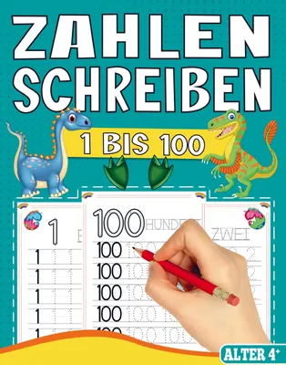 Produktbild von Zahlen Schreiben Lernen - Vorschul-Übungsheft für Jungen mit Dinosaurier-Motiven!