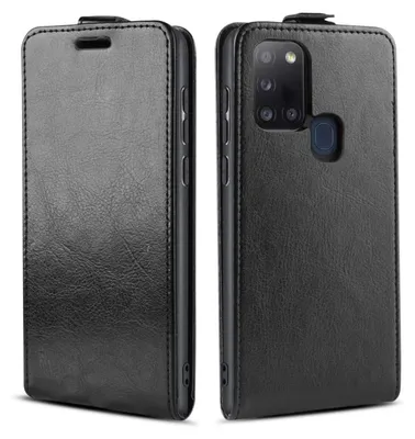 Produktbild von Handy Hülle für Samsung Galaxy A21S Magnet Cover Case Klapphülle Schutzhülle Farbe: Schwarz
