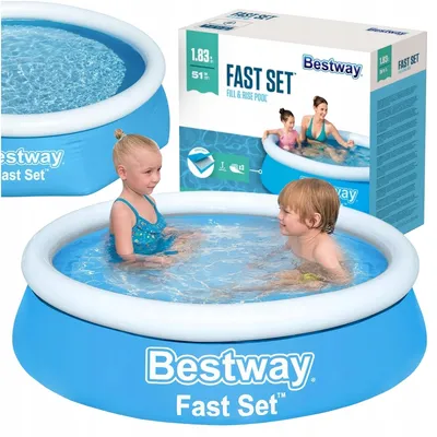 Basen Ogrodowy Dla Dzieci Dmuchany Rozporowy Kołnierz Bestway 183X51Cm 940L