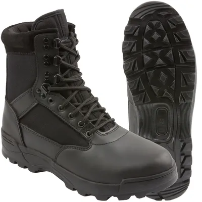 Produktbild von Brandit Boot Uni Zipper Tactical schwarz Basics, Festival Textil. Leder EU42