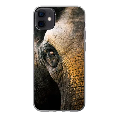 Produktbild von MuchoWow® Handyhülle Schutzhülle Hülle für iPhone 12 mini Elefant - Nahaufnahme - Tiere - Natur Silikon Softcase Handy Hülle - Bild
