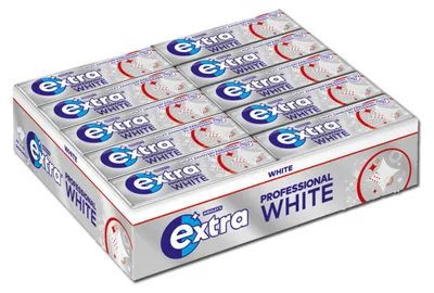 Immagine prodotto di Wrigleys Extra Professional WHITE senza zucchero 10 pastiglie 14g confezione da 30 pz