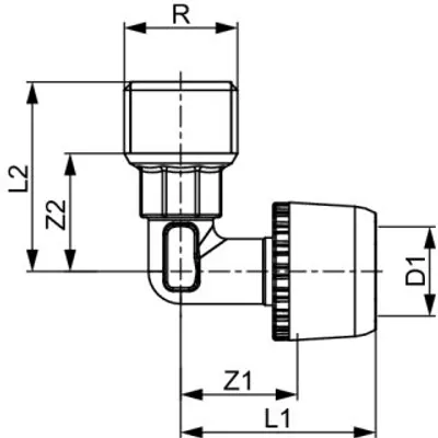 Produktbild von TECE 8802706 TECElogo-Ax Winkelübergangsnippel