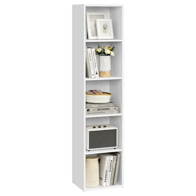Produktbild von VASAGLE Bücherregal, 5-stöckiges Regal, offenes Aufbewahrungsregal, Standregal, 24 x 30,2 x 134,2 cm, für Wohnzimmer