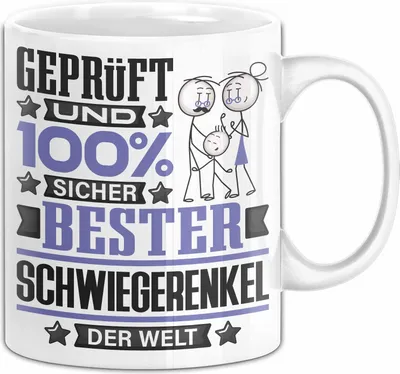 Produktbild von Schwiegerenkel Geschenk Lustiger Spruch für Schwiegerenkel Geschenkidee Bester Schwiegerenkel Der Welt (Weiß)