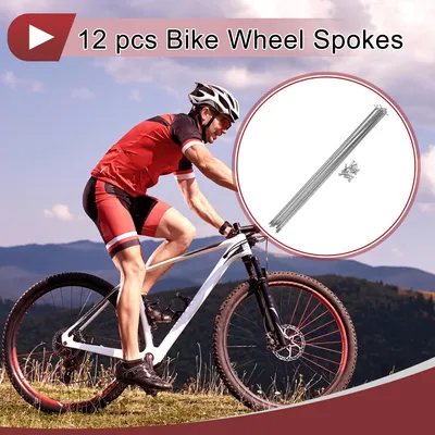 Image de 12 Ensemble De 14G Rayons De Vélo 285Mm Rayons De Roue De Vélo En Acier Inoxydable 304 Ton Argent