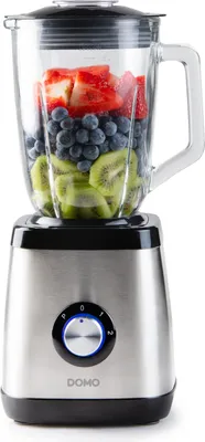Obrázek produktu pro Domo DO1133BL, Mixér na vaření, Pulzní spínač, Drcení ledu, 0,95 m, 1000 W, Nerezová ocel