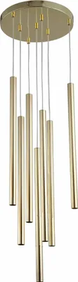 Immagine prodotto di Lampadario Lungo dorato 7xG9x5W in metallo, dimensioni: 150x30x30 cm, IP20, Light Prestige