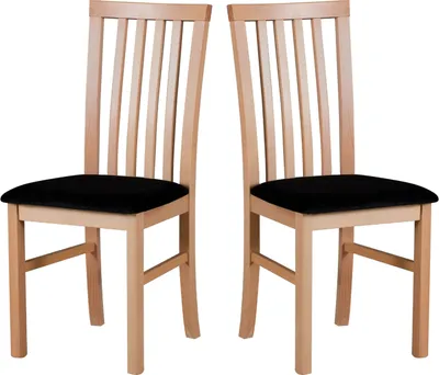 Produktbild von Esszimmerstuhl, Holz Eiche Massiv Stuhl Stühle Küchenstuhl - Set 2x Milano 1, buche