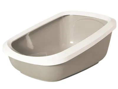 Immagine prodotto di Lettiera Savic con bordo "ASEO JUMBO" moka - bianco 67,5 x 48,5 x 28 cm