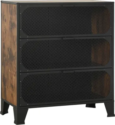 Zdjęcie produktu dla Szafka, Rustykalny Brąz, 72X36X82 Cm, Metal I Mdf Lumarko!
