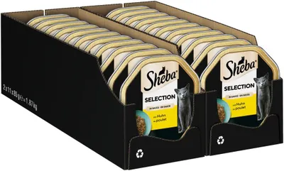 Produktbild von SHEBA® Schale Selection in Sauce Häppchen mit Huhn 2 x 11 x 85g