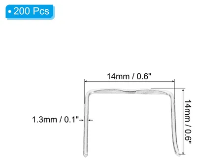 Produktbild von 13x14mm Kupfer Kronleuchter Verbindungsstifte, 200 Stš¹ck Kronleuchter Kristallclips zum Befestigen von Kristallteilen, Kronleuchter Ersatzteile, Chrom