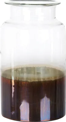 Produktbild von BELIANI Blumenvase Schillernd / Mehrfarbig 30 cm aus Glas mit glänzender Oberfläche Handgefertigt Wohnartikel Zubehör Dekogefäß Modern