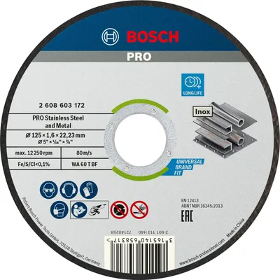 Immagine prodotto di Bosch PRO INOXMetal TS, 125x1.6x22.23mm, g