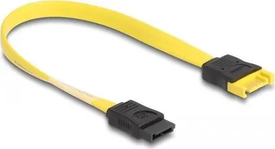 Produktbild von DeLOCK 83949, 0,2 m, SATA III, SATA 7-pin, SATA 7-pin, Männlich/Weiblich, Gelb