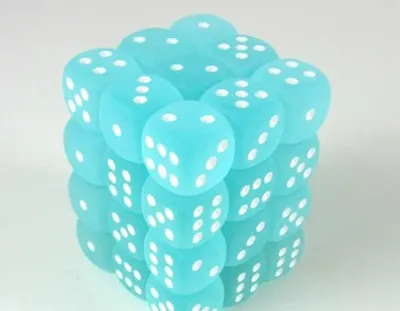 Obrázek produktu pro Chessex - Matný - 36x D6 12 mm - Teal/White