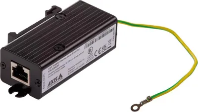 Produktbild von AXIS TU8001 - PoE-Überspannungsschutz (DIN-Schienenmontage möglich) - Schwarz - für AXIS C1410, D3110, M4308, P3727, P3818, Q1951, Q1952, Q6100, Q6315, W400, Q60 Series