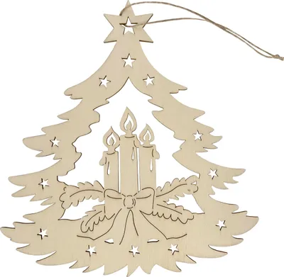 Produktbild von Fensterbild Holz Adventskerze