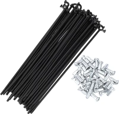 Produktbild von 36 Set 12G Fahrradspeichen 145mm Fahrradspeichen 45 Stahl Schwarz