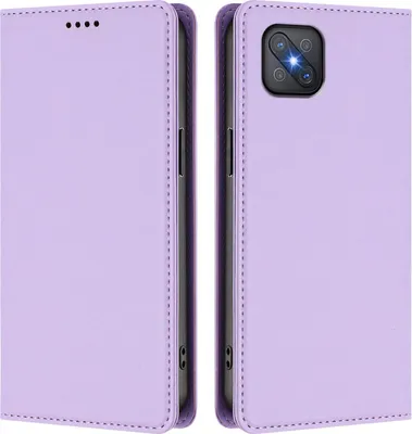 Immagine prodotto di Custodia in pelle per Oppo A92s, custodia magnetica in Finto cuoio con supporto viola chiaro
