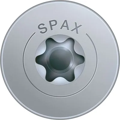 Produktbild von SPAX Flachrückwandkopf für Korpus, 4,0 x 34 mm, 50 St, Teilgewinde, Rückwandkopf, T-STAR plus, 4CUT, Vernickelt - 4681030400342