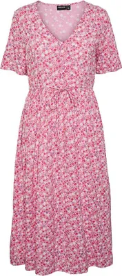 Produktbild von Pieces Tala String Tie Kurzarm Midi-kleid Rosa XL Frau Rosa XL