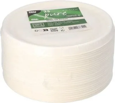 Produktbild von 100 Papstar Deckel für Schalen Zuckerrohr pure Ø 17 cm, 1,2 cm weiss 89679