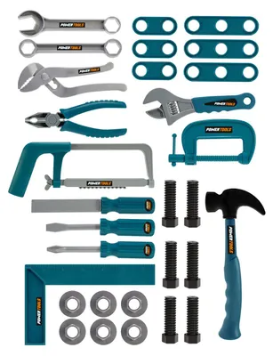 Produktbild von Toi-Toys - Power Tools - Werkzeugset (30-teilig) Hammer Zange Kinderwerkzeug