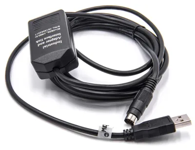 Produktbild von vhbw USB Programmierkabel kompatibel mit Allen Bradley Micro Panelviews Funkgerät, schwarz