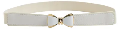 Image de Ceinture fine élastique pour femmes, largeur de 1 pouce, avec nœud