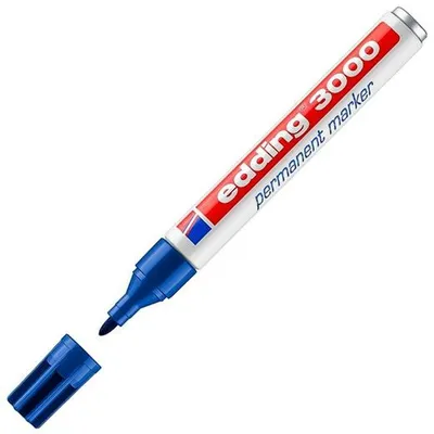 Obrázek produktu pro 10x Edding 3000-003 Permanentní popisovač - plnitelný, 1,5 - 3 mm, modrý