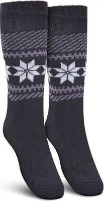 Produktbild von Haussocken (Schwarz / 1 Paar) Herren mit Teddyfutter - Hüttensocken mit Anti-Rutsch-Sohle - ABS Norweger Socken Winter - Kuschelsocken Einheitsgröße Stopper