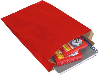 Produktbild von VP Faltenbeutel rot 15,0 x 21,0 cm, 100 St.