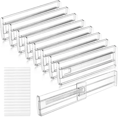8er-Set verstellbare Kunststoff-Ladeverdelers 28,5–50 cm