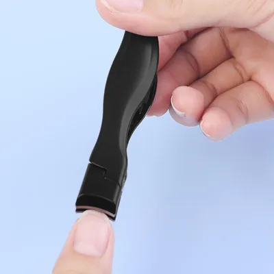 Produktbild von INF Große Nagelknipser aus Edelstahl - Schwarz, 8.4cm, für dicke Nägel