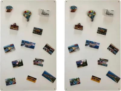 Produktbild von 2x Magnettafel Weiss 80x50 cm aus Edelstahl Magnetwand Pinnwand  Magnetisch Groß Magnetboard Küche, Büro, Kinderzimmer