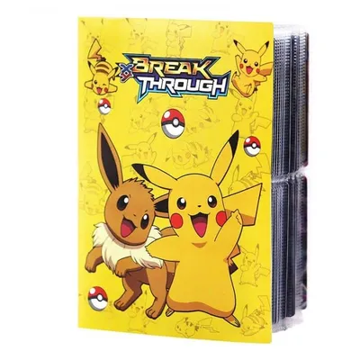 Produktbild von Pokémon Sammelkarten Album, Karten Sammelalbum, 30 Seiten 240 Sammelalbum Karten Kapazität, Tragbarer Wasserdichter Sammelalbum Pikachu