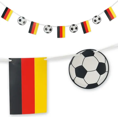 Produktbild von Deutschland Fußball Girlande 250 cm 2,5 m WM EM Europameisterschaft Fußball