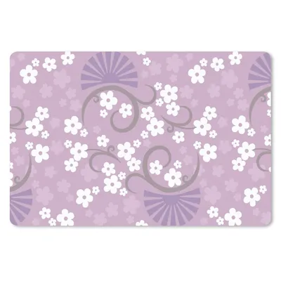 Produktbild von MuchoWow® Schreibtischunterlage Blumen - Muster - Sakura 60x40 cm - XXL Mauspad - Großes Mauspad