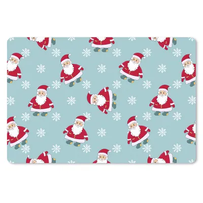 Produktbild von MuchoWow® Mauspad Mousepad Weihnachtsmann - Schneeflocke - Schnittmuster - Weihnachten 27x18 cm - Mousepads - Maus Mat - Pad - Mausunterlage - Büroartikel - Desk Matten